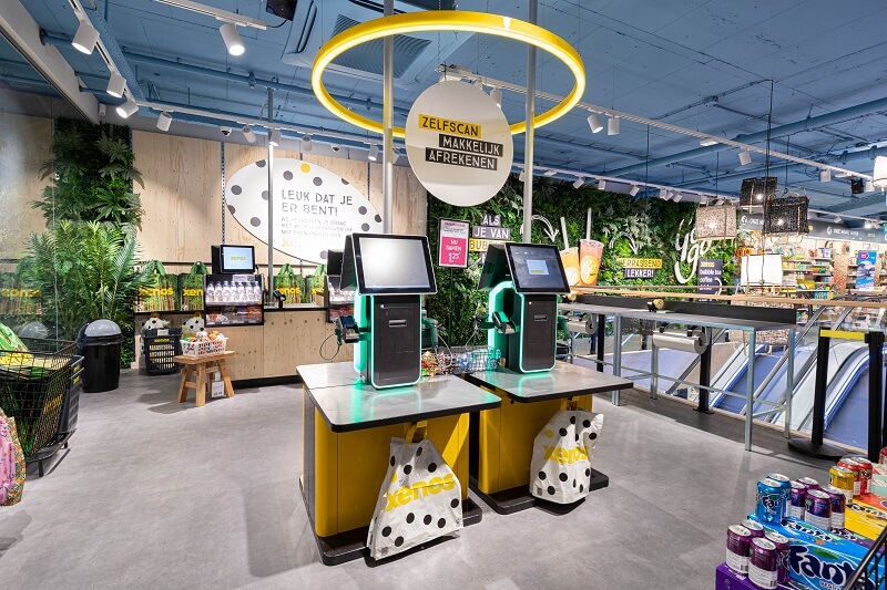 SLIM self-checkouts bei Xenos Hoog Catharijne Utrecht